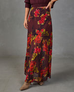 Harvest Garden Floral Maxi Skirt