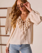 Lorenna Ruffle Peasant Top