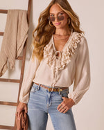 Lorenna Ruffle Peasant Top