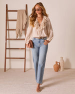 Lorenna Ruffle Peasant Top