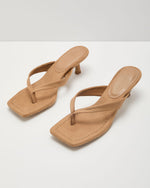 Parmah Faux Suede Thong Heeled Sandals