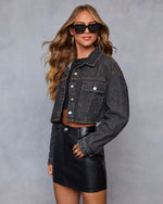 Salengie Cropped Denim Jacket