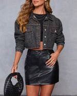 Salengie Cropped Denim Jacket
