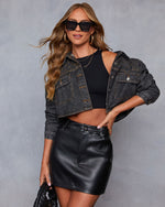 Salengie Cropped Denim Jacket