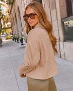 First Ember Faux Suede Bomber Jacket