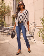 Jennings Super Stretch High Rise Slim Leg Split Hem Jeans