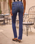 Jennings Super Stretch High Rise Slim Leg Split Hem Jeans
