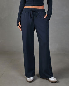 Luxe Routine Fleece Drawstring Wide Leg Sweatpants