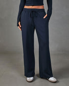 Luxe Routine Fleece Drawstring Wide Leg Sweatpants
