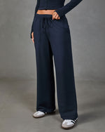 Luxe Routine Fleece Drawstring Wide Leg Sweatpants