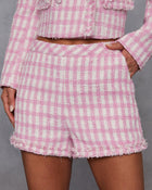 Emiliana Frayed Tweed Shorts
