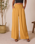 Mustard % Better Days Wide Leg Pants-2