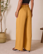 Mustard % Better Days Wide Leg Pants-4