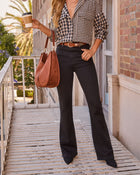 Ayla Super Stretch High Rise Color Flare Jeans