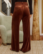 Muted Marrow Pleated Velvet Pants