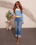 Madaline Striped Knit Top
