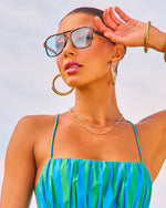 Sunny Glow Aviator Sunglasses
