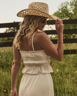Boheme Dune Ruffle Trim Top