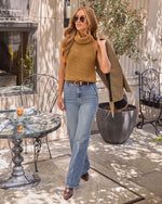 Coffee % Karlah Sleeveless Turtleneck Top-6