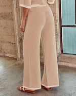 Sand Striped % Cloud 9 Striped Drawstring Sweatpants-4