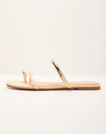 Golden Muse Raffia Toe Ring Sandals
