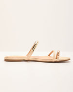 Golden Muse Raffia Toe Ring Sandals