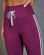 Motion Theory Contrast Stripe Drawstring Leggings