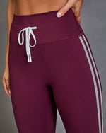 Motion Theory Contrast Stripe Drawstring Leggings