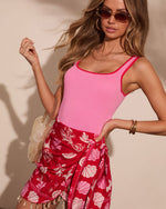 Laverne Knit Contrast Trim Crop Tank Top