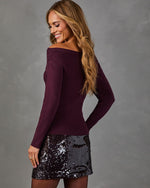 Arrival Time Off the Shoulder Sweater