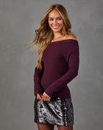 Arrival Time Off the Shoulder Sweater