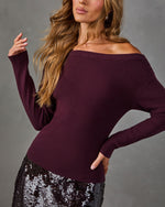 Arrival Time Off the Shoulder Sweater