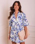 Lovely Bloom Shift Mini Shirt Dress