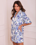 Lovely Bloom Shift Mini Shirt Dress