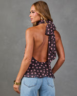 Evanie Polka Dot Halter Neck Top