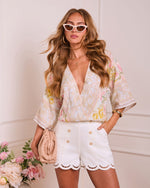 Timeless Petal Floral Kimono Sleeve Top