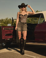 Festival Moonrise Denim High Rise Shorts