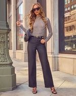 Thrill Seeker Houndstooth Printed Mesh Bodysuit