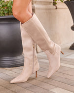 Leila Faux Suede Knee High Boots
