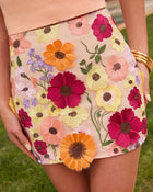 Madeline Textured Floral Mini Skirt