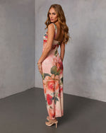 First Glow Floral Mesh Maxi Dress