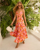 Red % Paradise Tropics Maxi Dress-1
