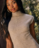 Heirloom Estate Knit Mock Neck Mini Dress