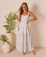 Merena Striped Tiered Maxi Dress