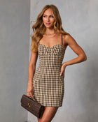 Savile Tweed Houndstooth Mini Dress