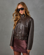 Lydia Vegan Leather Moto Jacket