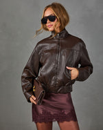 Lydia Vegan Leather Moto Jacket