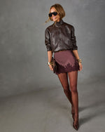 Lydia Vegan Leather Moto Jacket