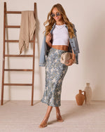 Poppy Dust Floral Maxi Skirt