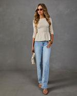 Mckenna Knit Peplum Sweater